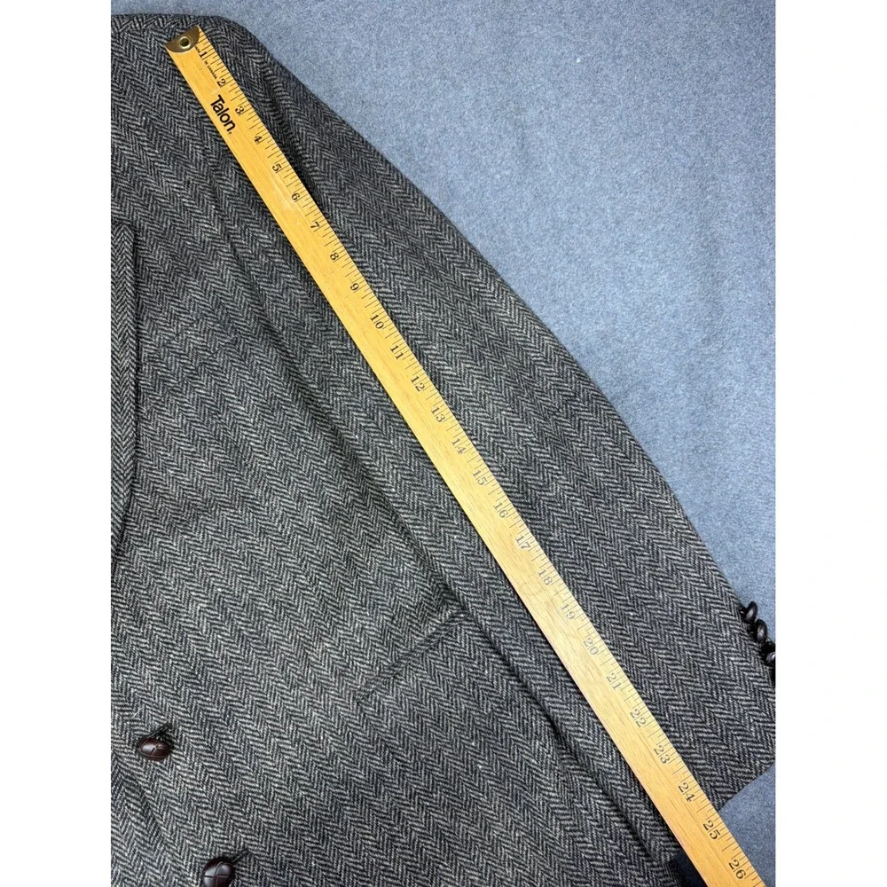 ROBERT STOCK Men's 43R Herringbone‎ Wool Blazer Jacket Brown Tan VTG Sport Coat